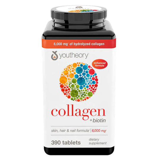 youtheory Collagen Plus Biotin, 390 Tabletas